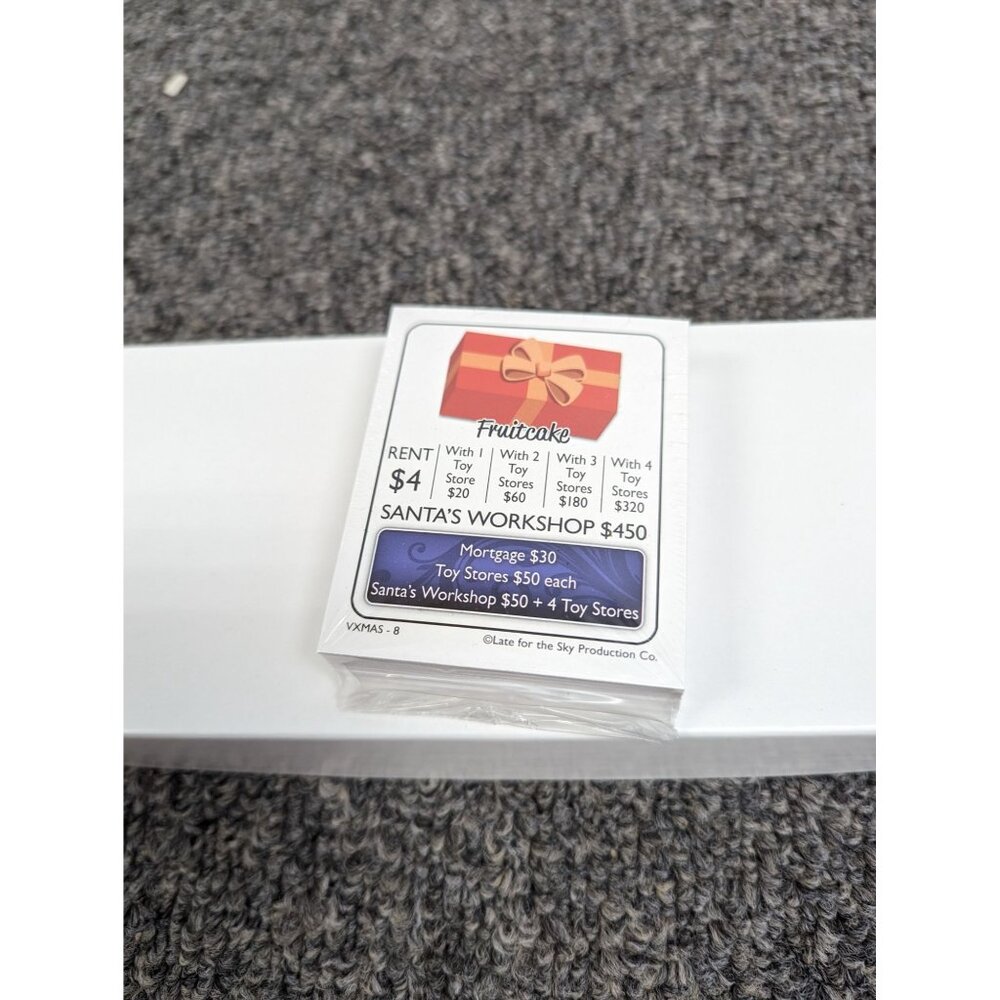Christmas-Opoly Board Game Monopoly Themed Replacement Property Cards Complete